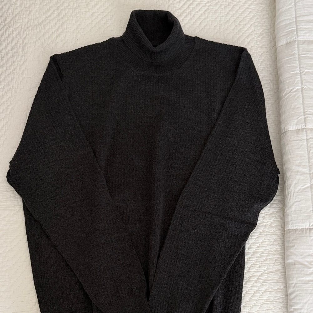 John W. Nordstrom Charcoal Gray Turtleneck Sweater - Picture 3 of 3